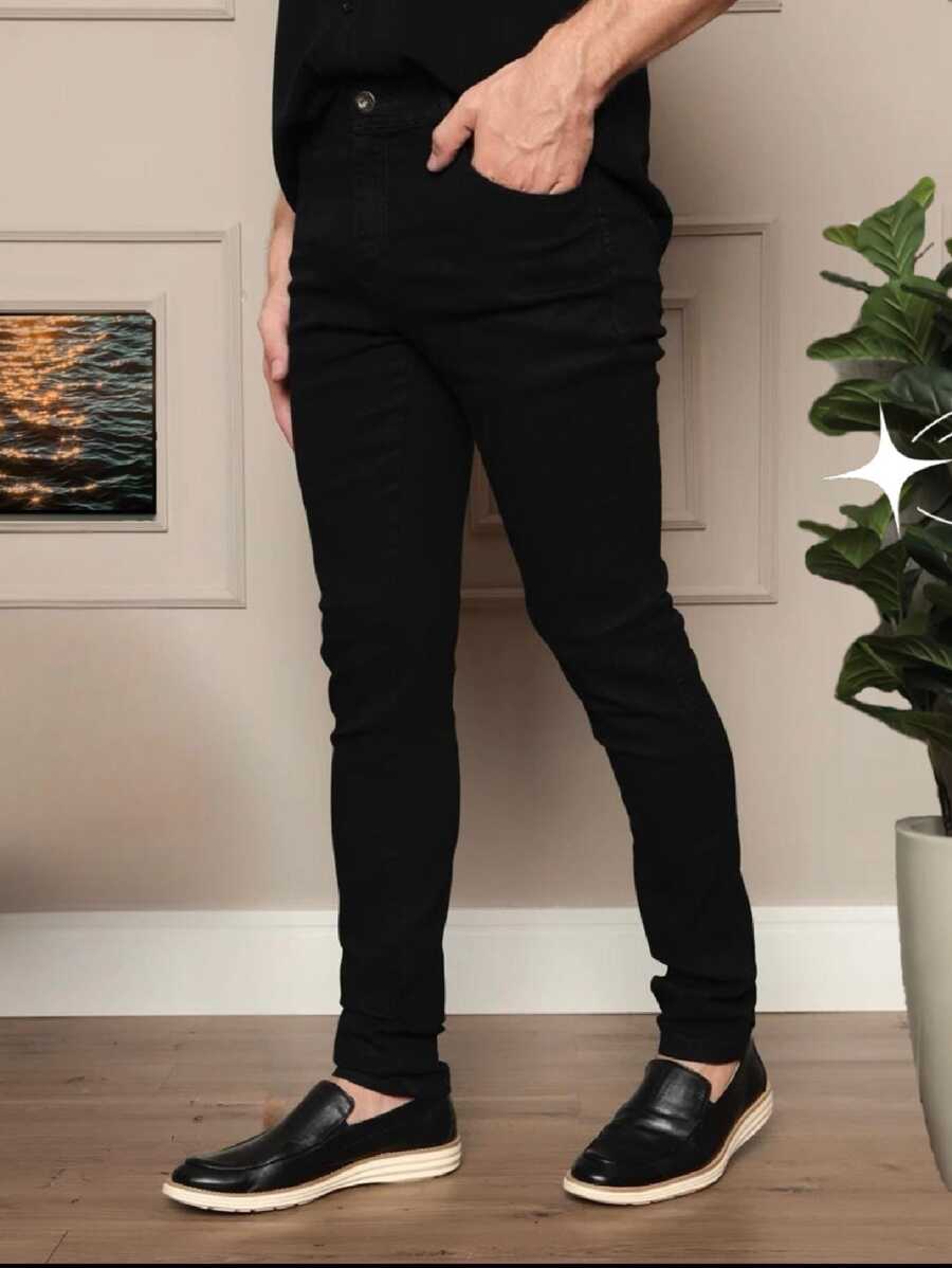 Calça Denim Masculina Com Elastano Skinny GrifeX™