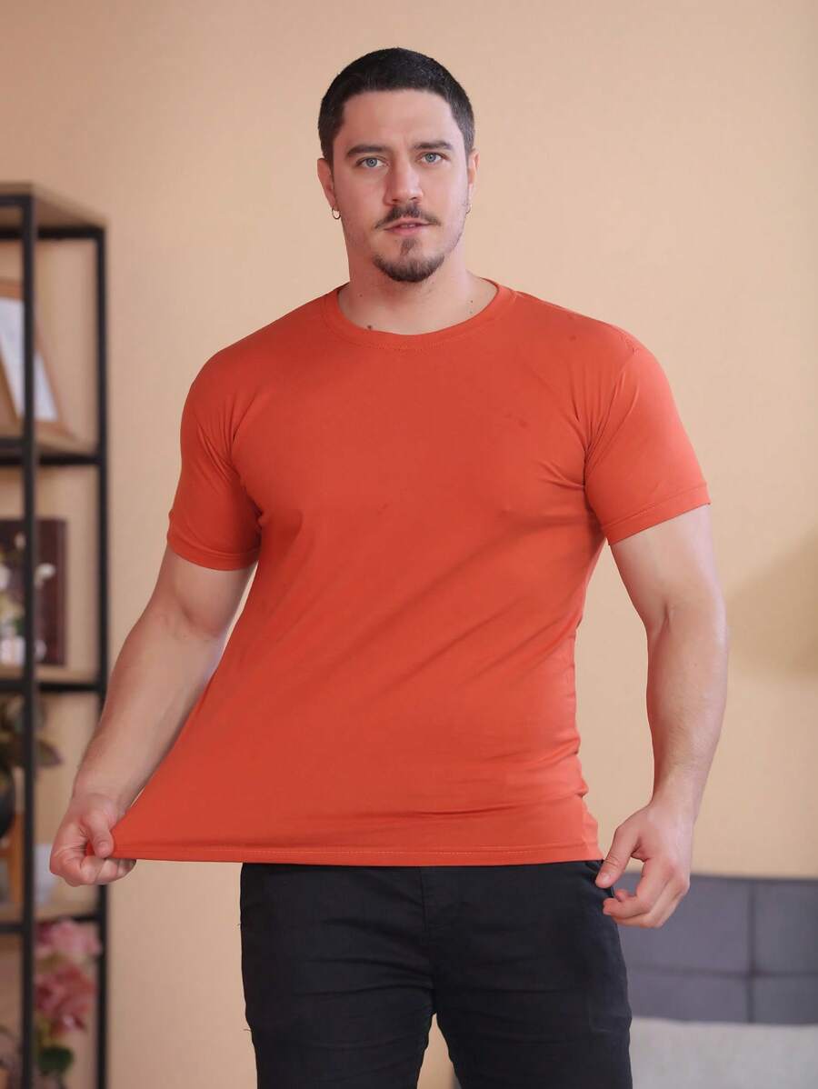 Camiseta Masculina 100% Algodão Básica GrifeX™