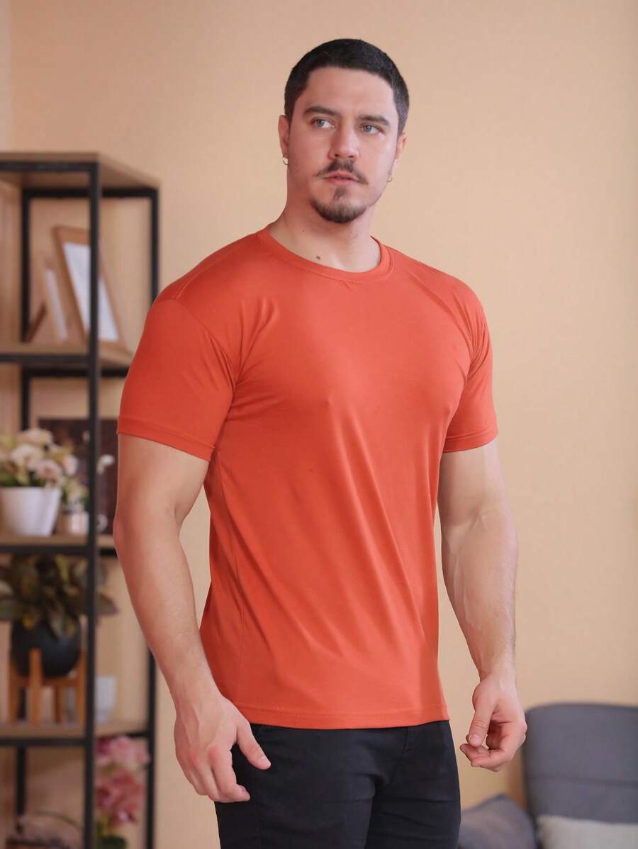 Camiseta Masculina 100% Algodão Básica GrifeX™