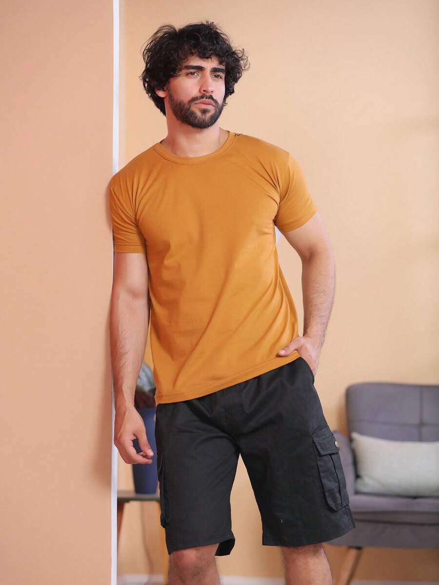 Camiseta Masculina 100% Algodão Básica GrifeX™