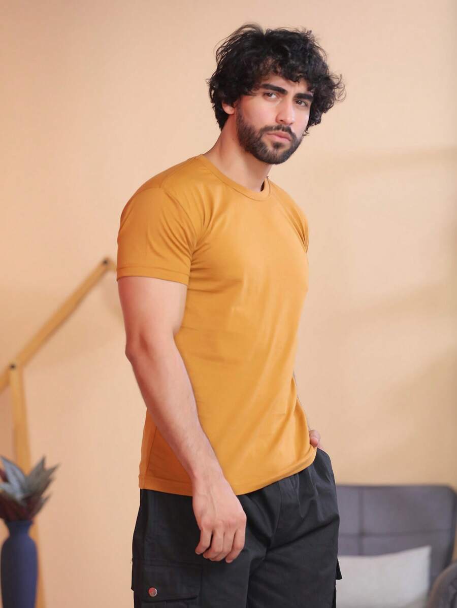 Camiseta Masculina 100% Algodão Básica GrifeX™