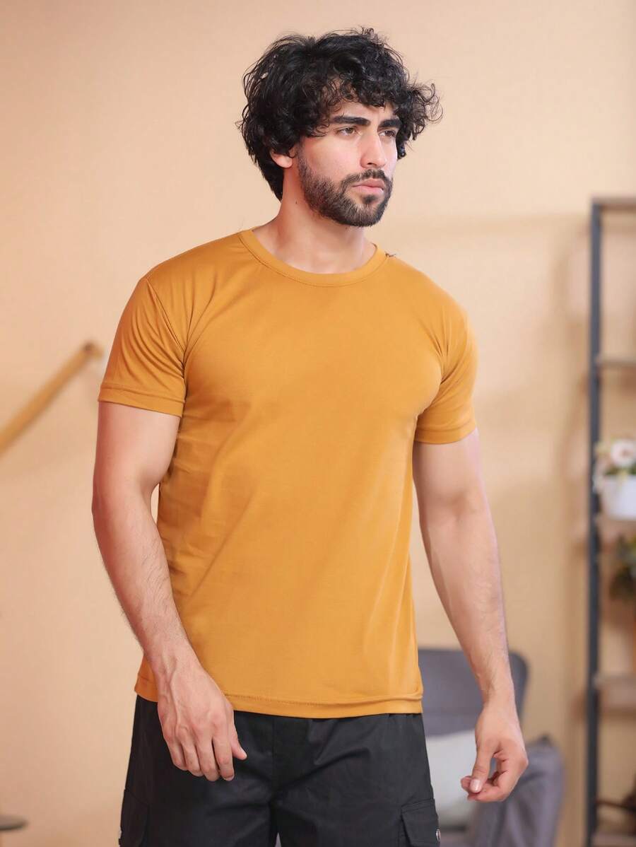 Camiseta Masculina 100% Algodão Básica GrifeX™