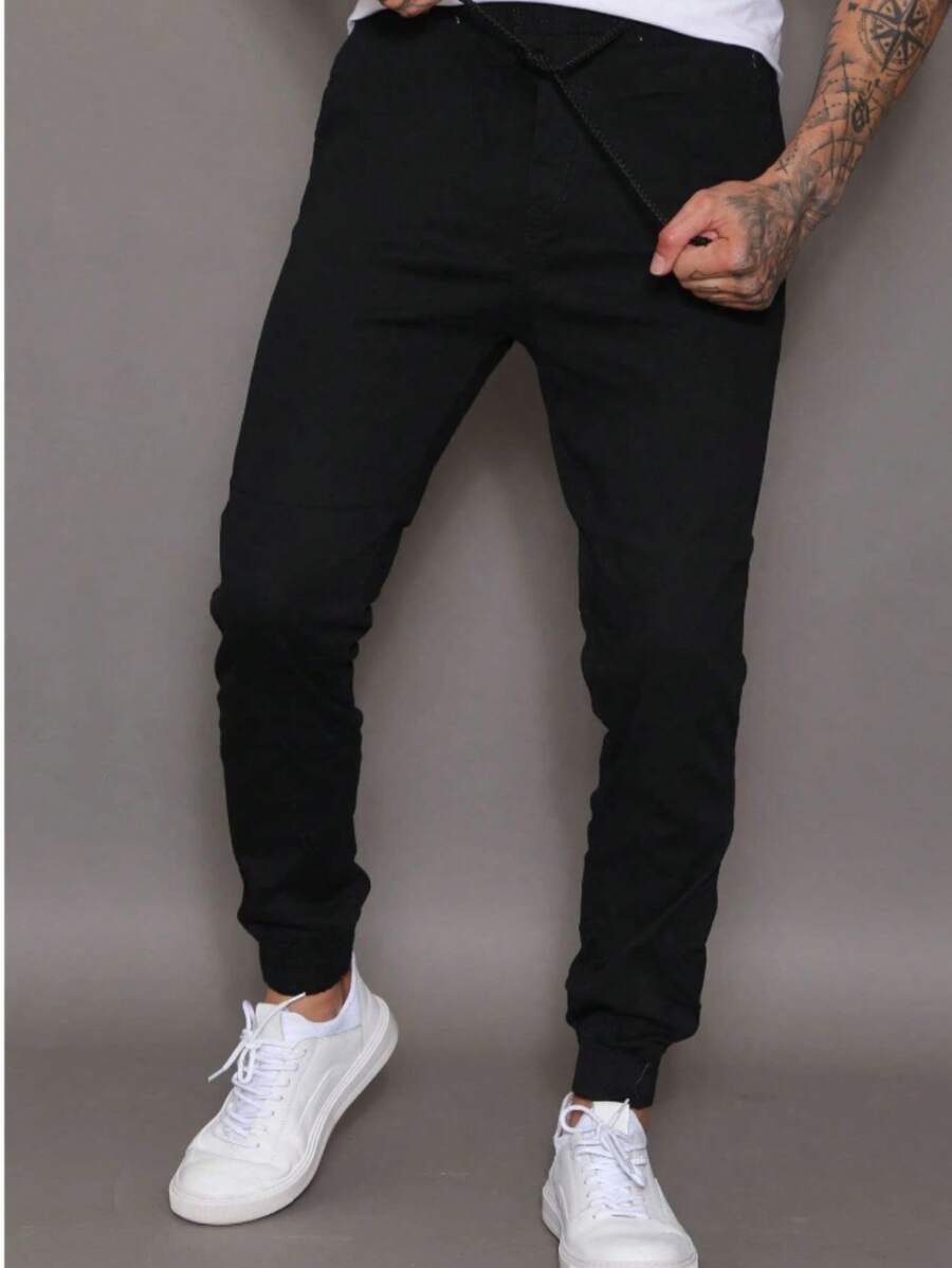 Calça Jogger Com Elástico E Punho GrifeX™