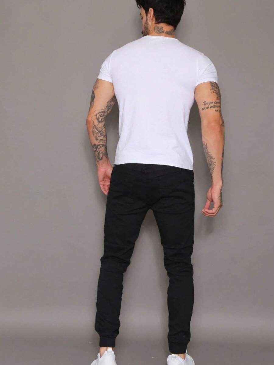 Calça Jogger Com Elástico E Punho GrifeX™
