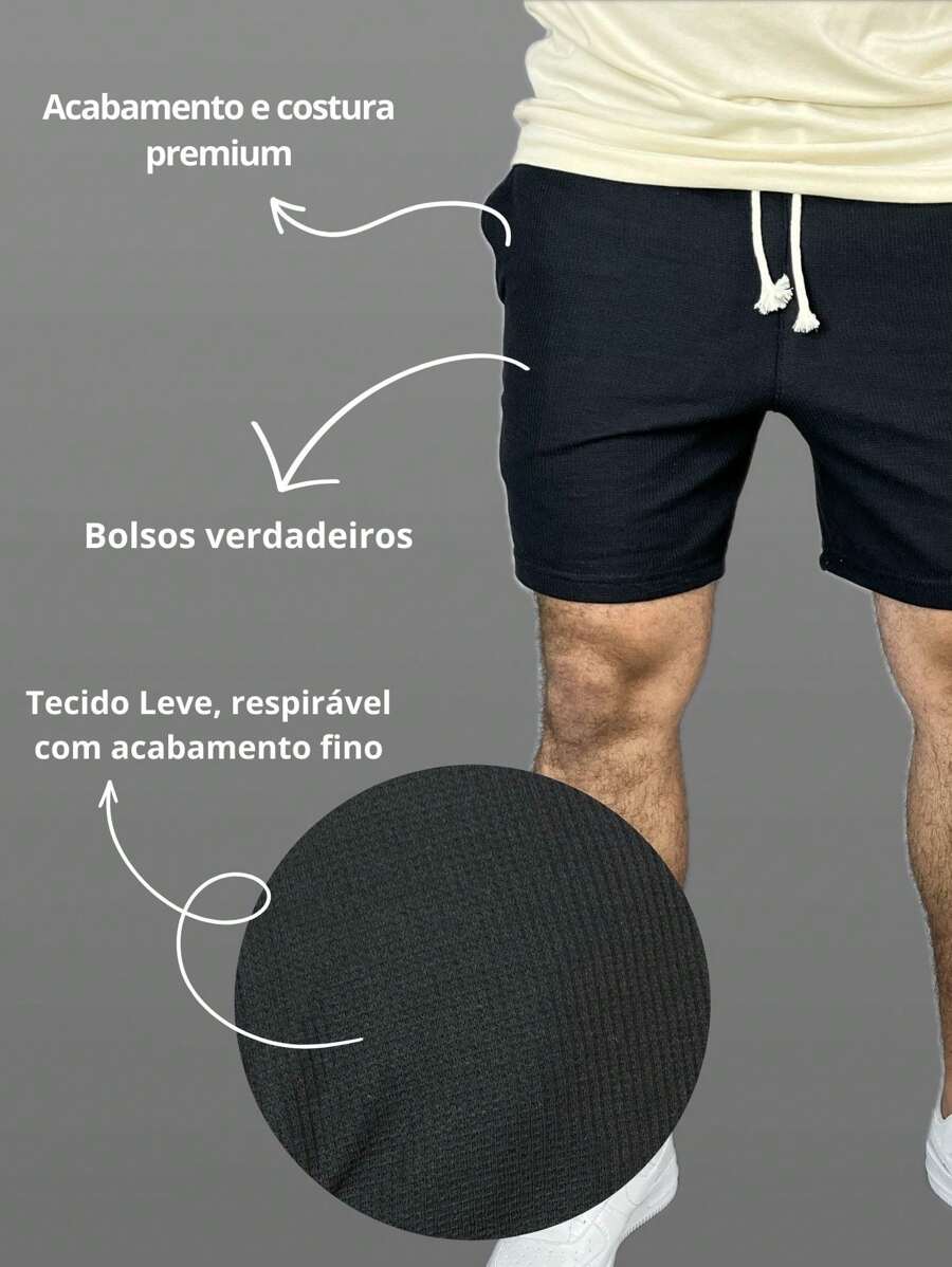 Bermuda Waffle Com Cordão GrifeX™