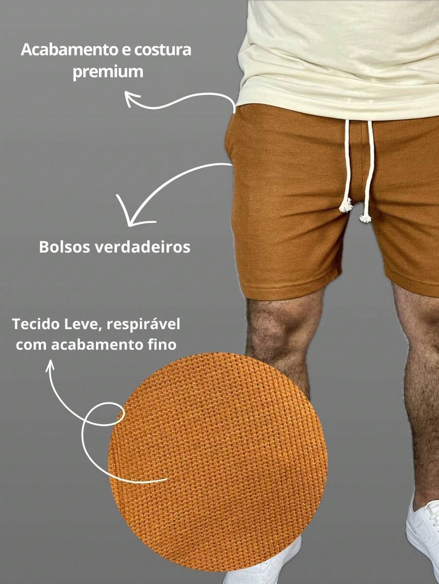 Bermuda Waffle Com Cordão GrifeX™