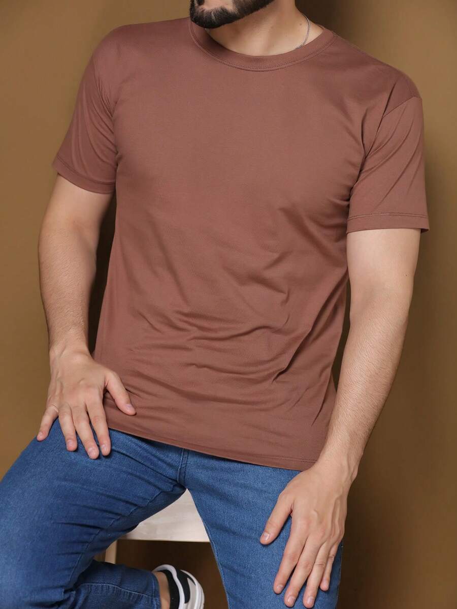 Camiseta Masculina 100% Algodão Básica GrifeX™