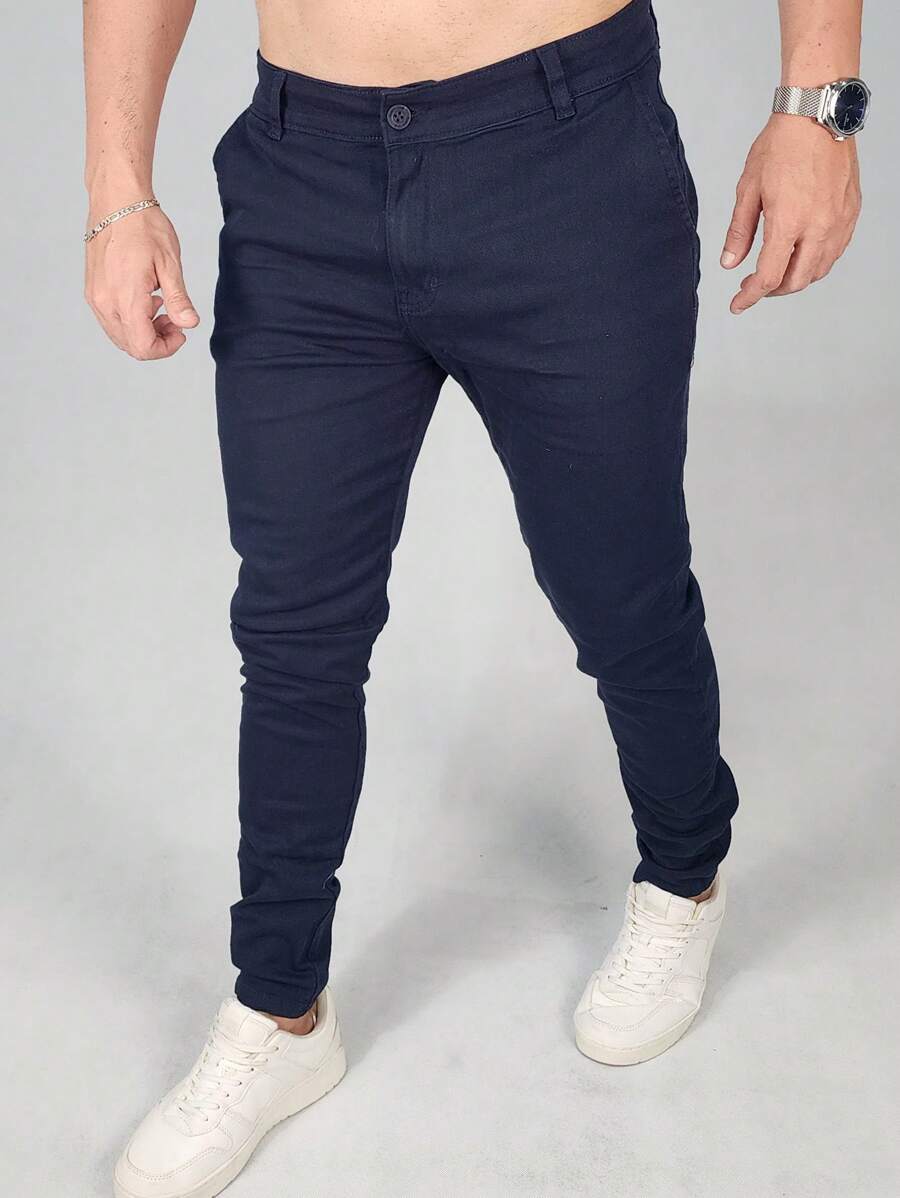 Calça Masculina Alfaiataria Social Sarja Skinny GrifeX™