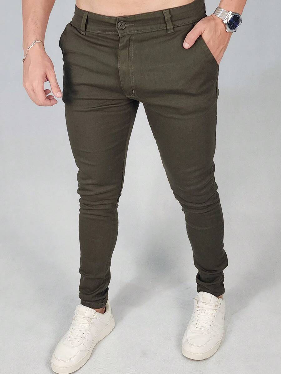 Calça Masculina Alfaiataria Social Sarja Skinny GrifeX™