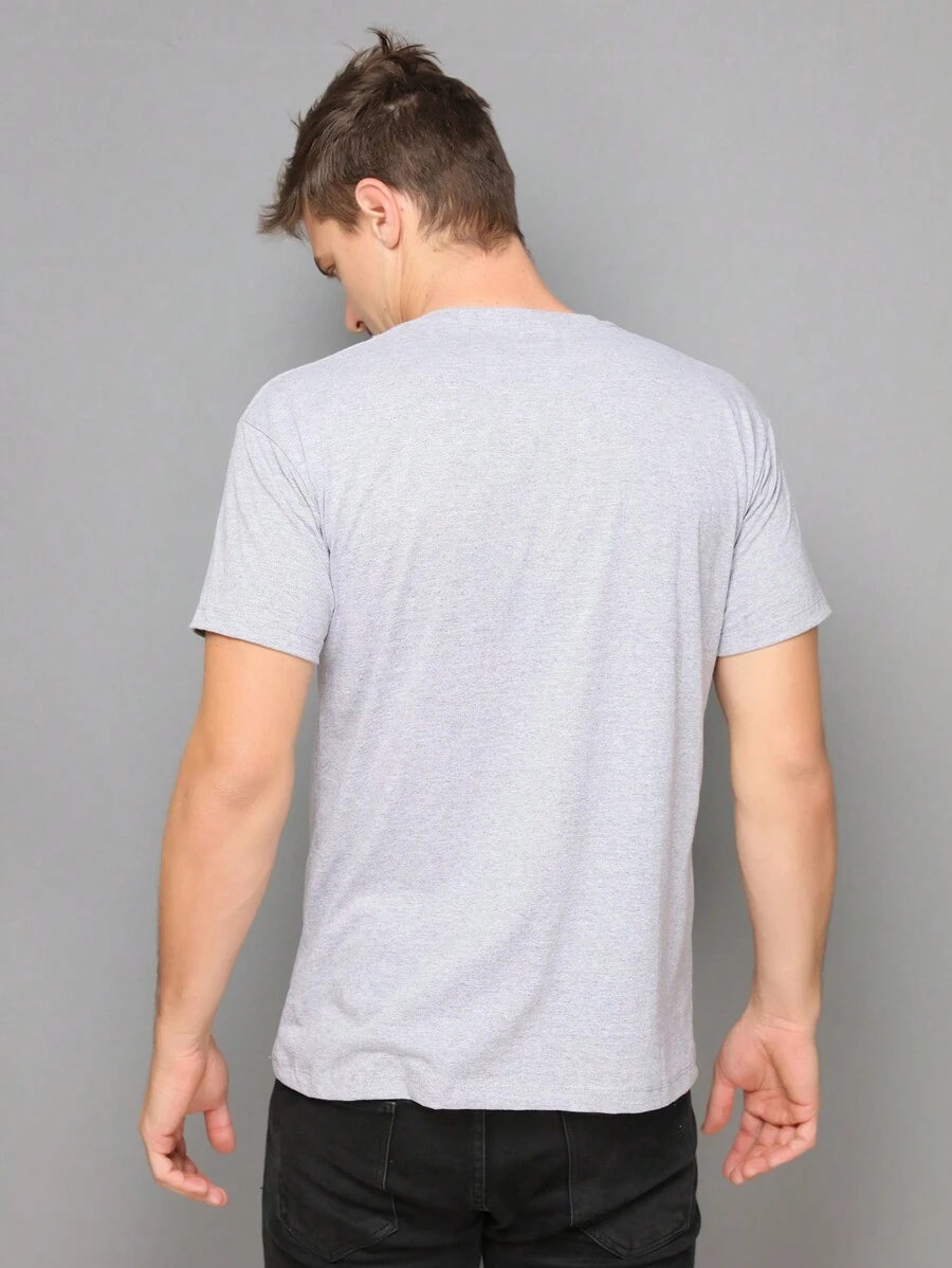 Camiseta Masculina 100% Algodão Básica GrifeX™