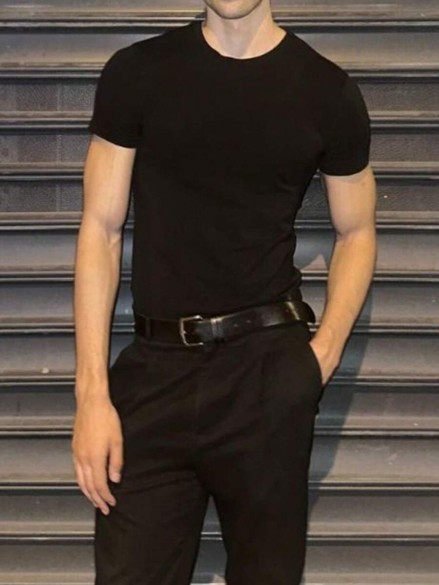 Camiseta Masculina Casual Slim Social GrifeX™
