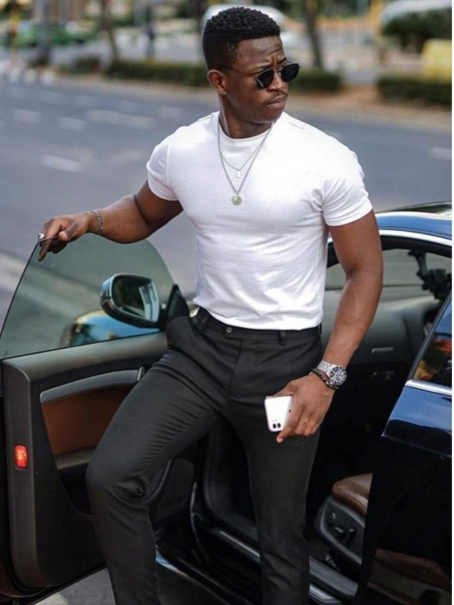 Camiseta Masculina Casual Slim Social GrifeX™