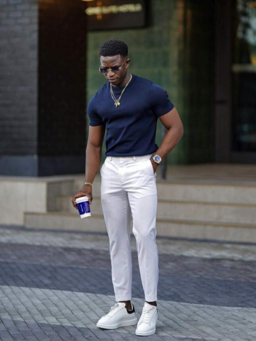 Camiseta Masculina Casual Slim Social GrifeX™