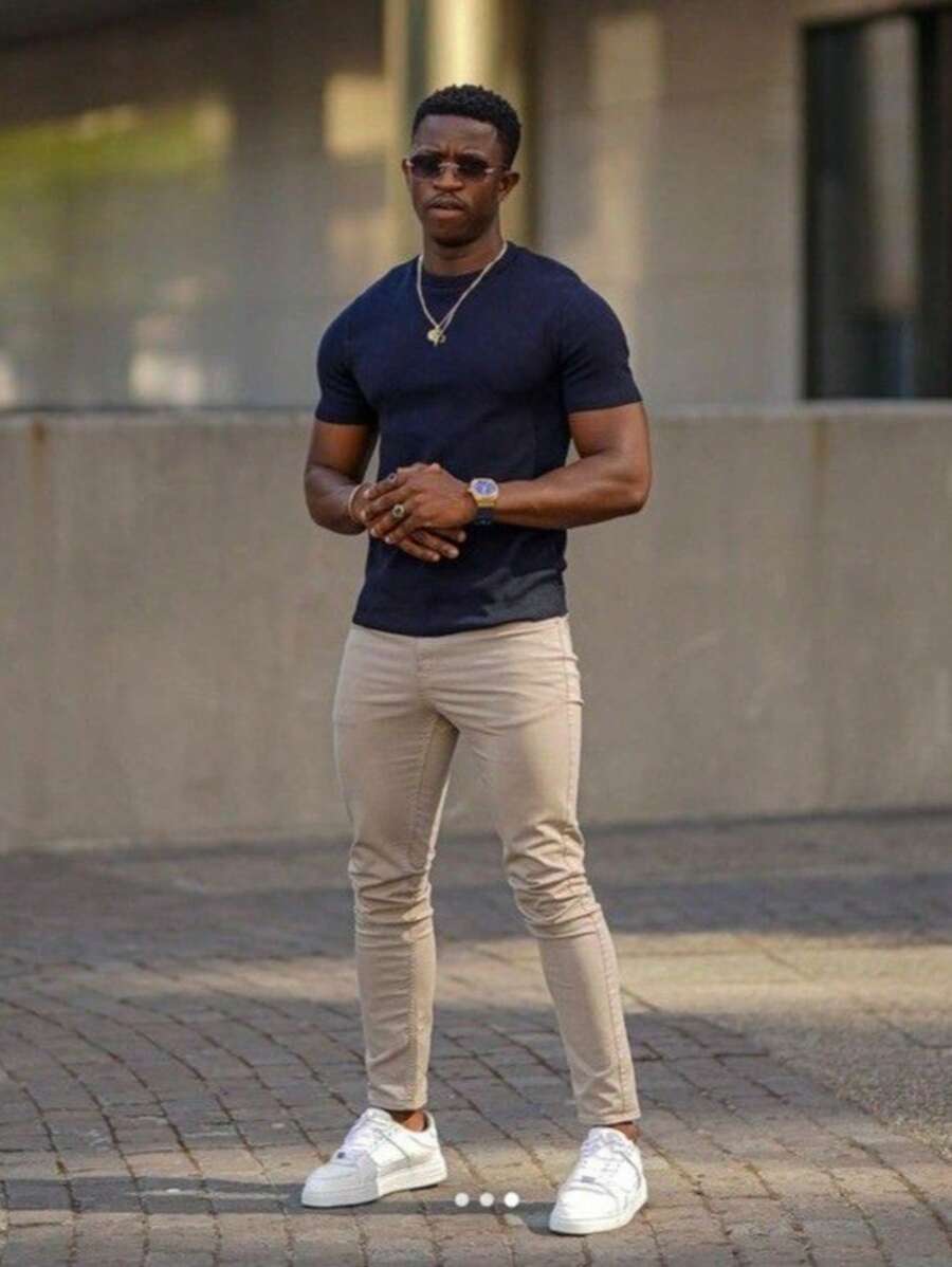 Camiseta Masculina Casual Slim Social GrifeX™
