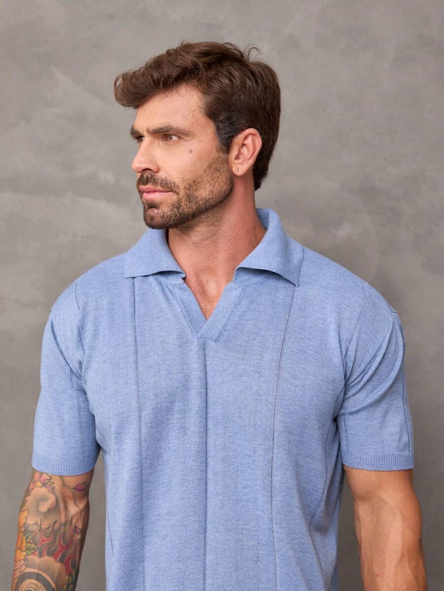 Camiseta Polo Texturizada de Tricot GrifeX™