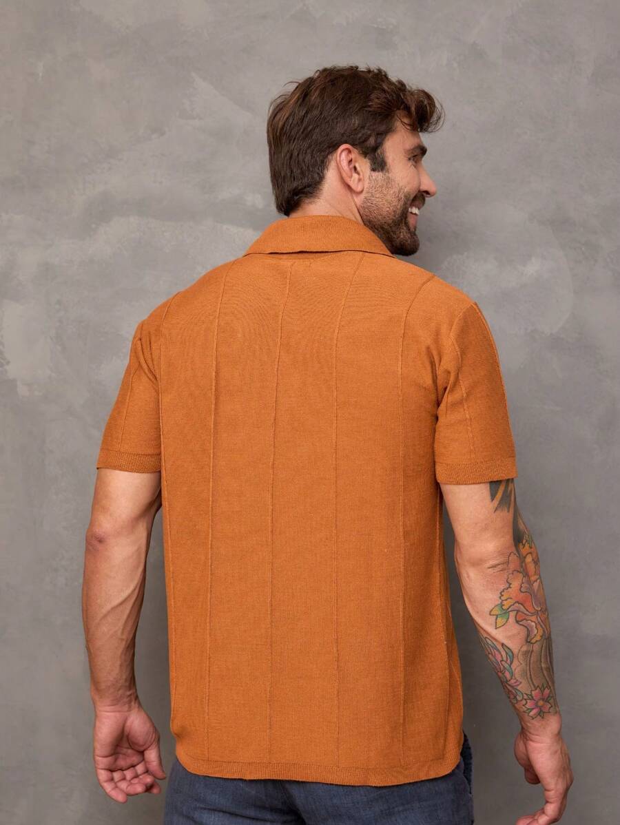 Camiseta Polo Texturizada de Tricot GrifeX™