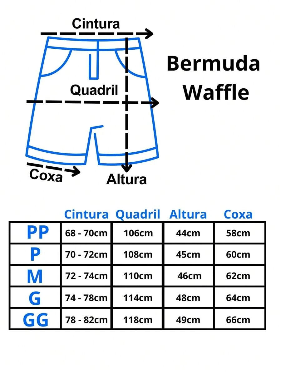 Bermuda Waffle Com Cordão GrifeX™