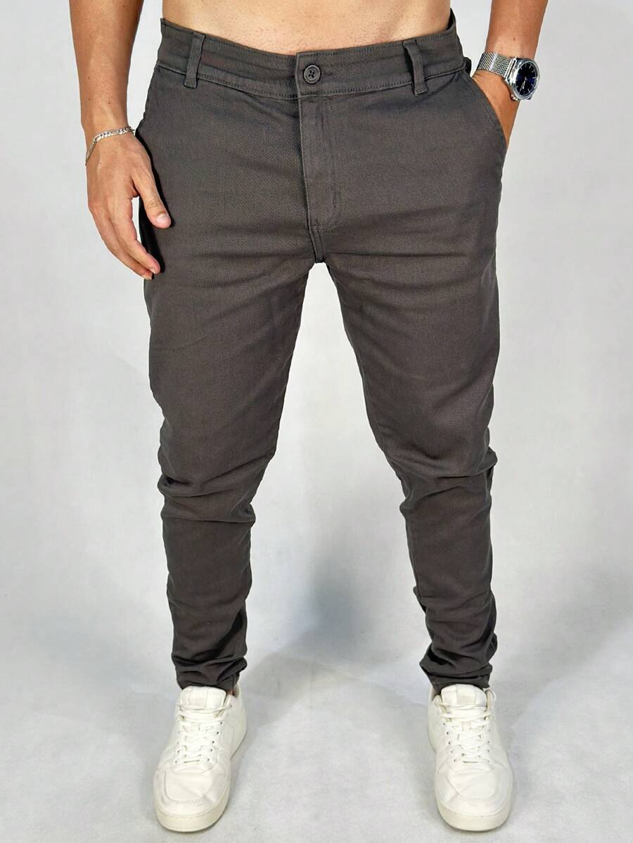 Calça Masculina Alfaiataria Social Sarja Skinny GrifeX™