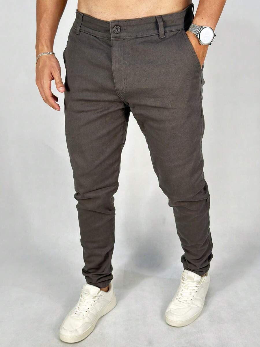 Calça Masculina Alfaiataria Social Sarja Skinny GrifeX™