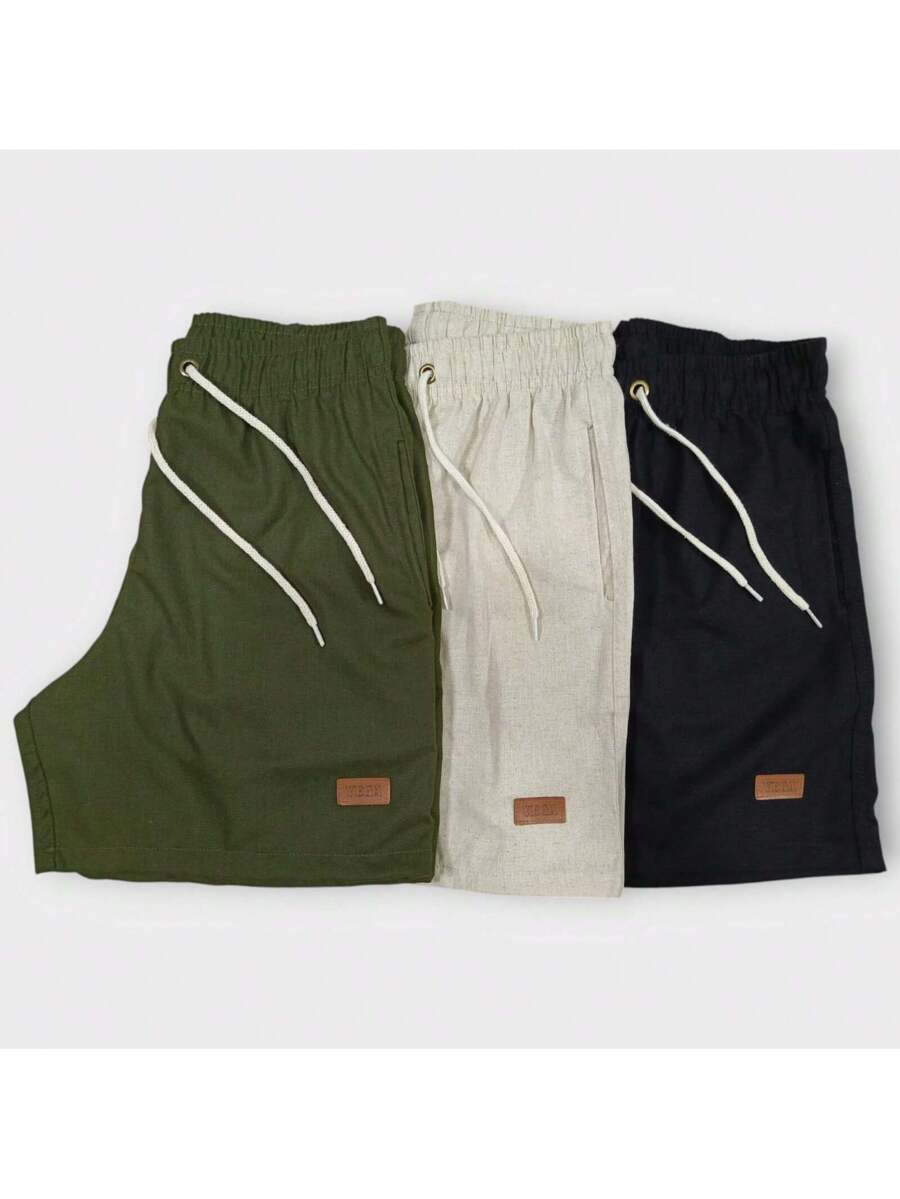 Kit 3 Shorts De Linho Premium GrifeX™
