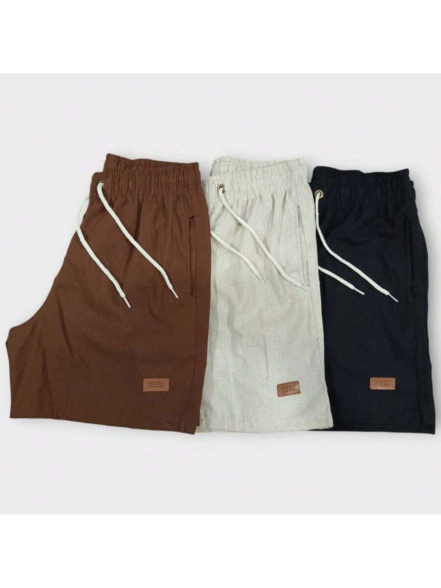 Kit 3 Shorts De Linho Premium GrifeX™