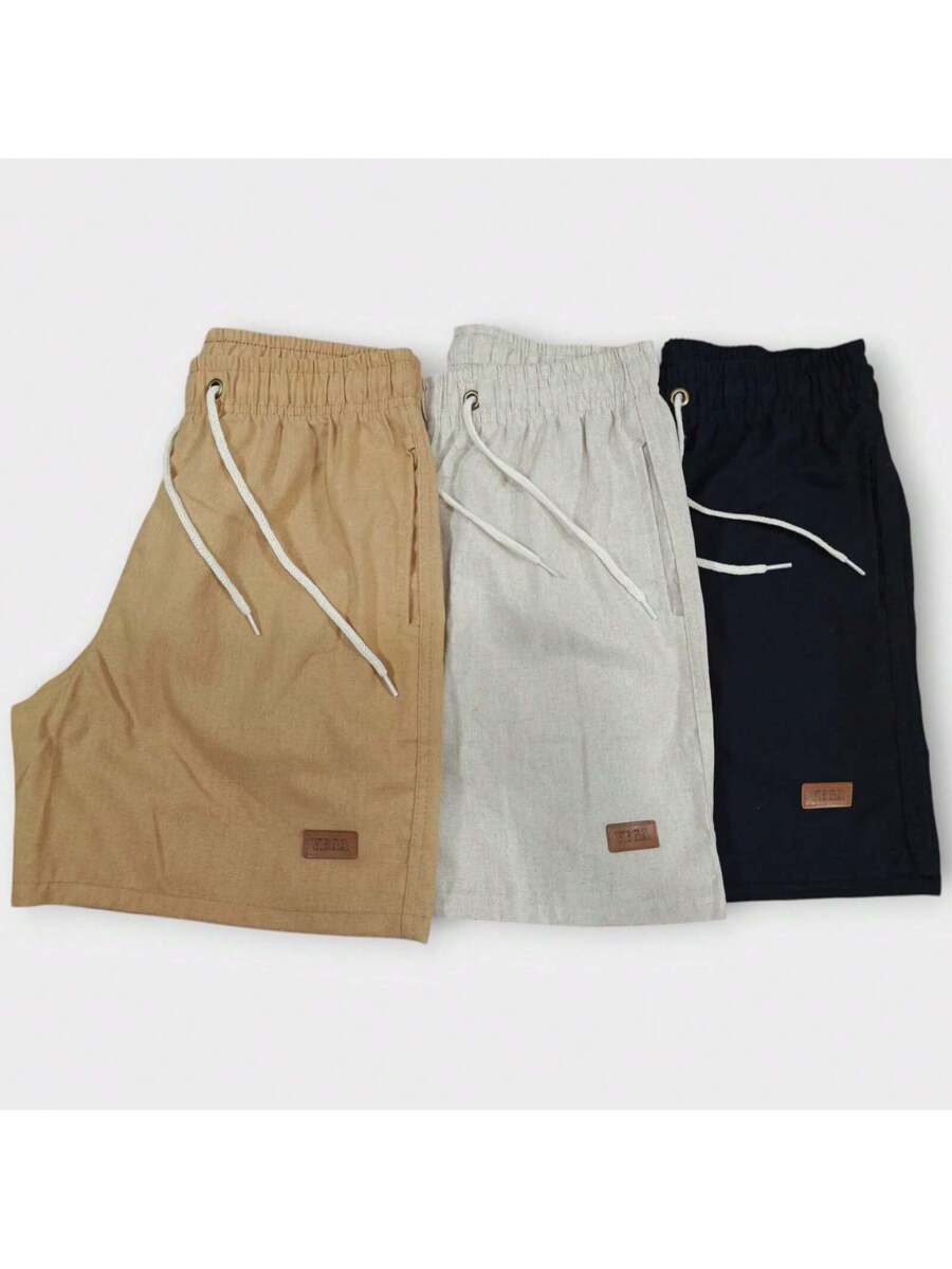 Kit 3 Shorts De Linho Premium GrifeX™