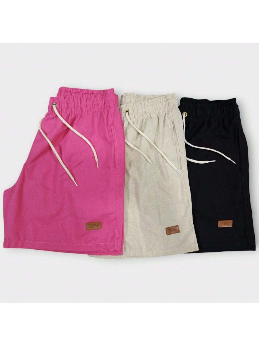 Kit 3 Shorts De Linho Premium GrifeX™