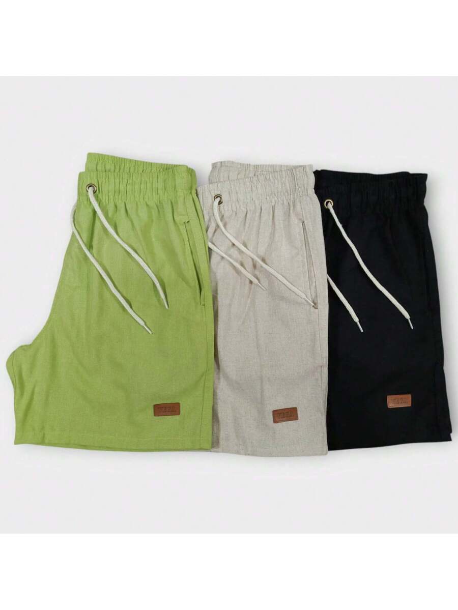 Kit 3 Shorts De Linho Premium GrifeX™