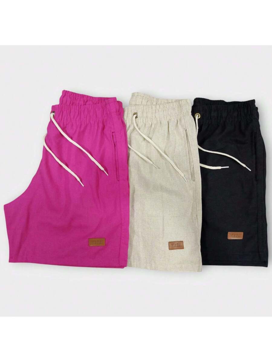 Kit 3 Shorts De Linho Premium GrifeX™