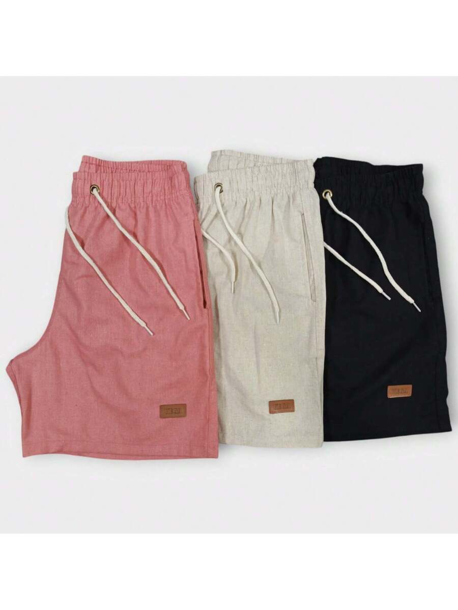 Kit 3 Shorts De Linho Premium GrifeX™