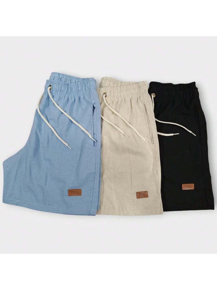 Kit 3 Shorts De Linho Premium GrifeX™