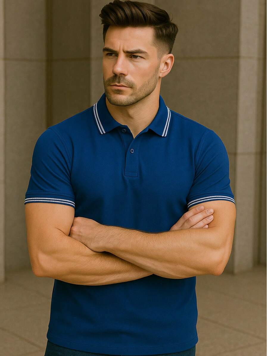 Camisa Polo Slim Fit Listras GrifeX™
