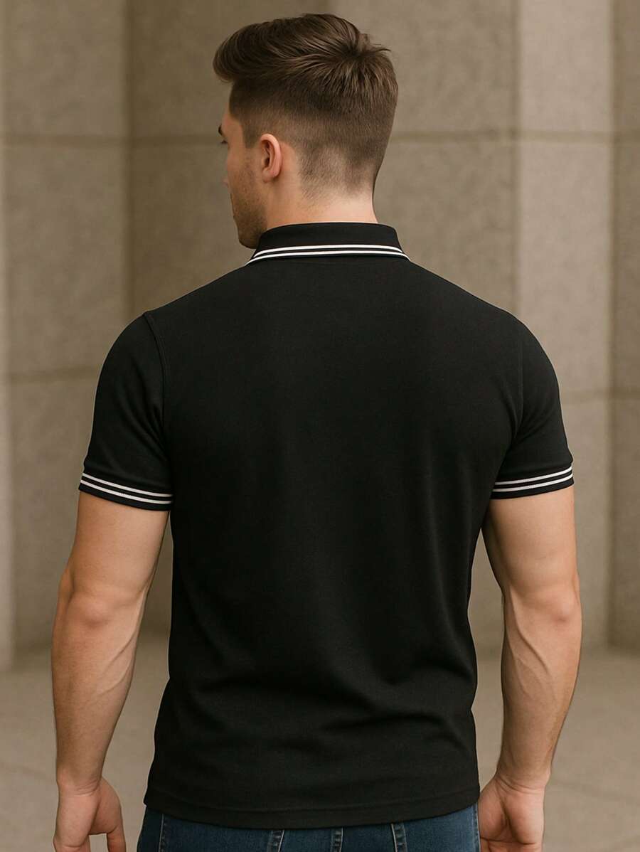 Camisa Polo Slim Fit Listras GrifeX™