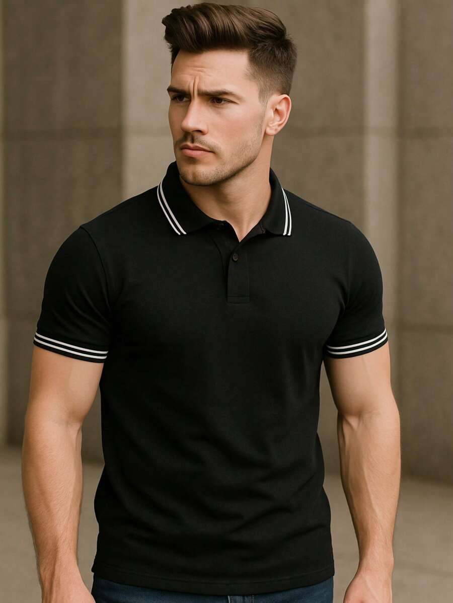 Camisa Polo Slim Fit Listras GrifeX™
