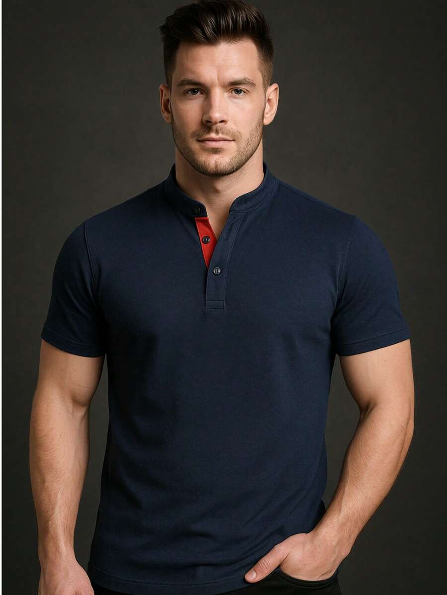 Camiseta Gola Padre Masculina Slim GrifeX™