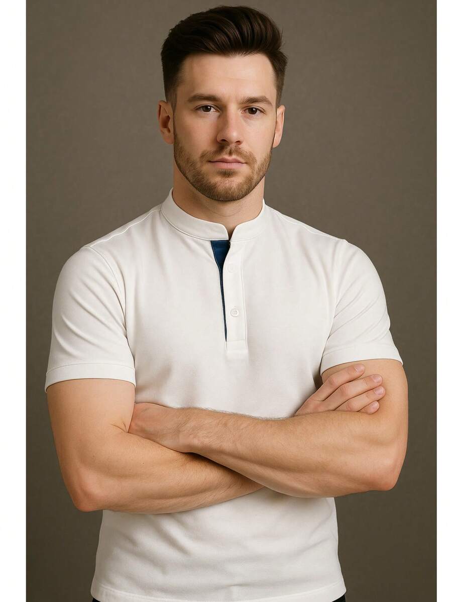 Camiseta Gola Padre Masculina Slim GrifeX™