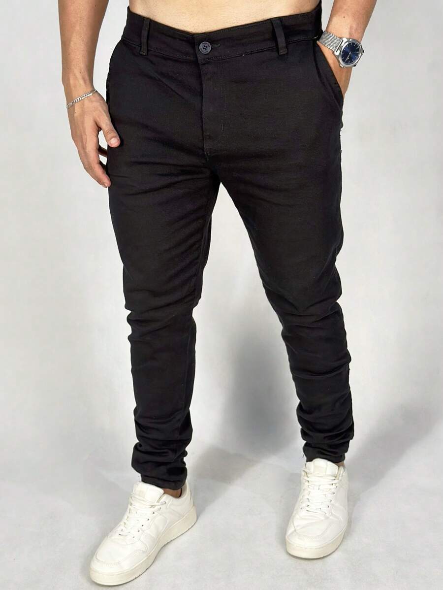 Calça Masculina Alfaiataria Social Sarja Skinny GrifeX™