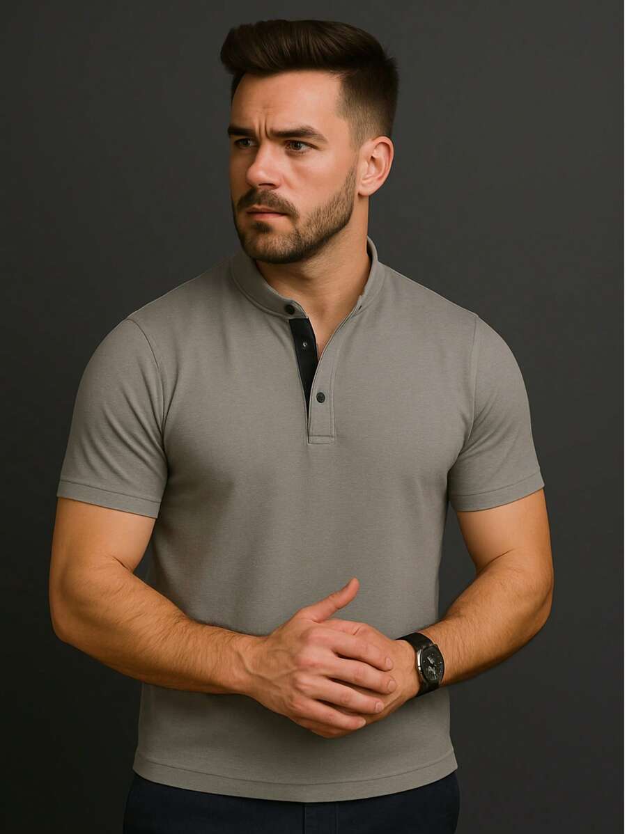 Camiseta Gola Padre Masculina Slim GrifeX™