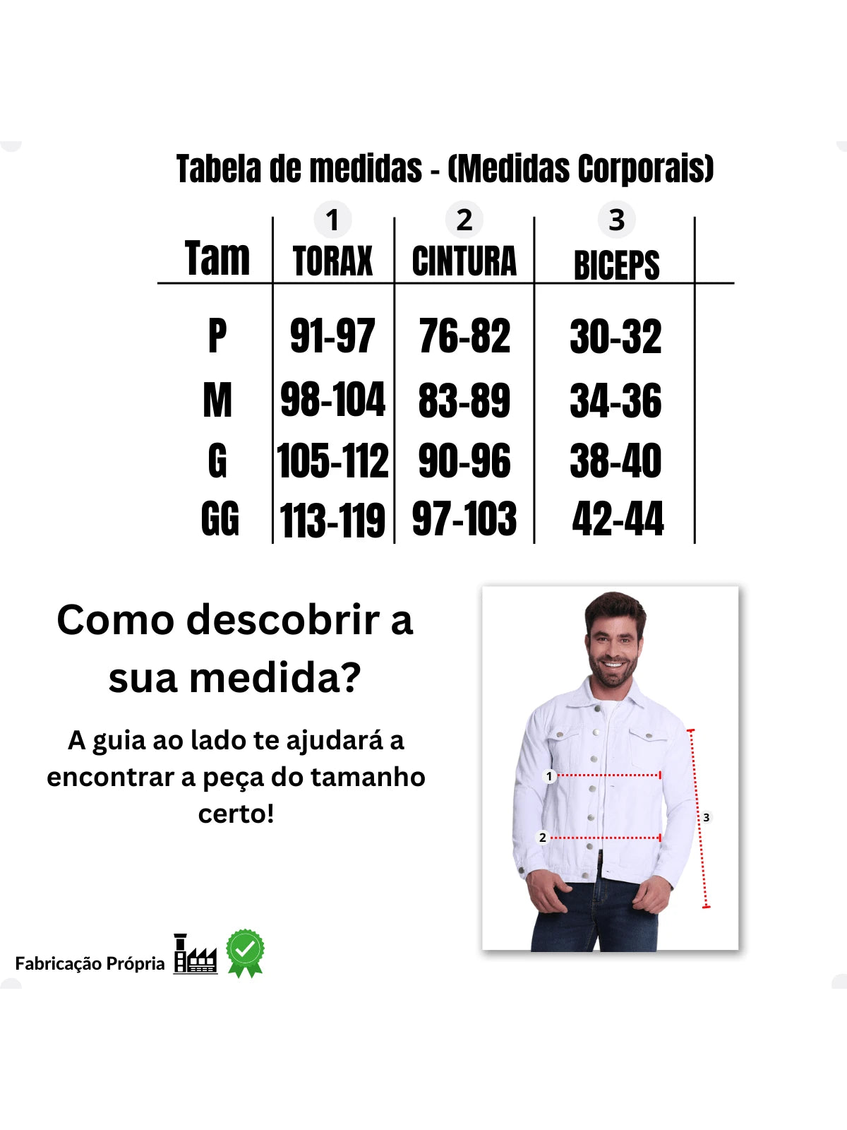 Jaqueta Masculina Denim Sarja Slim GrifeX™