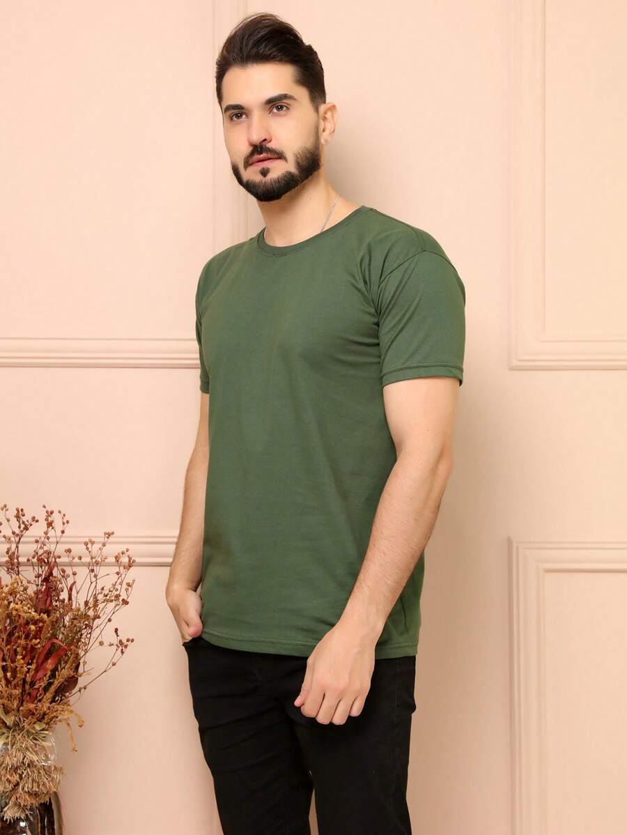 Camiseta Masculina 100% Algodão Básica GrifeX™
