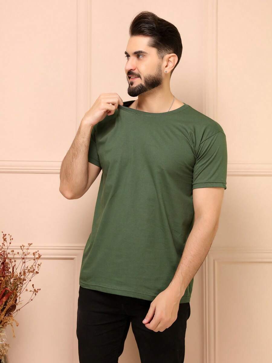 Camiseta Masculina 100% Algodão Básica GrifeX™