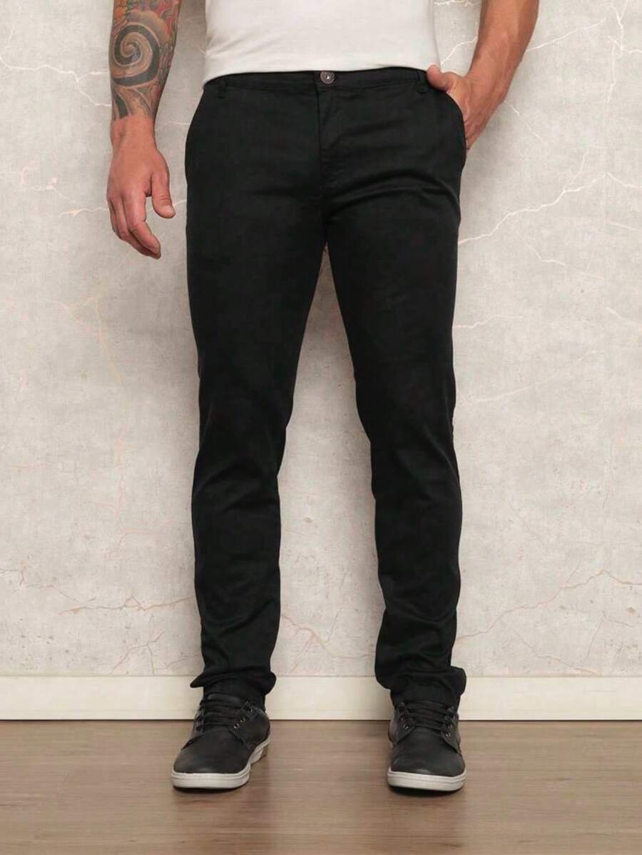 Calça Jeans Básica Masculina Elastano GrifeX™