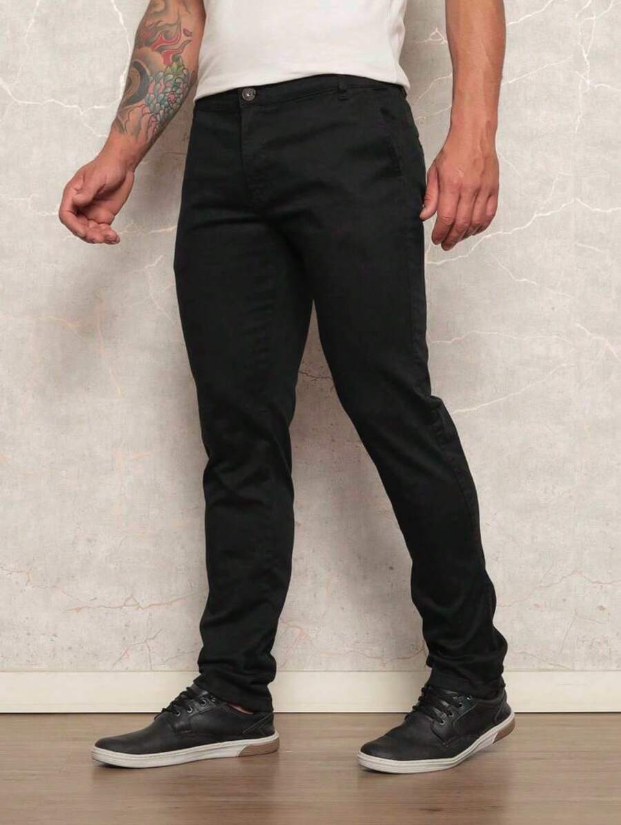 Calça Jeans Básica Masculina Elastano GrifeX™