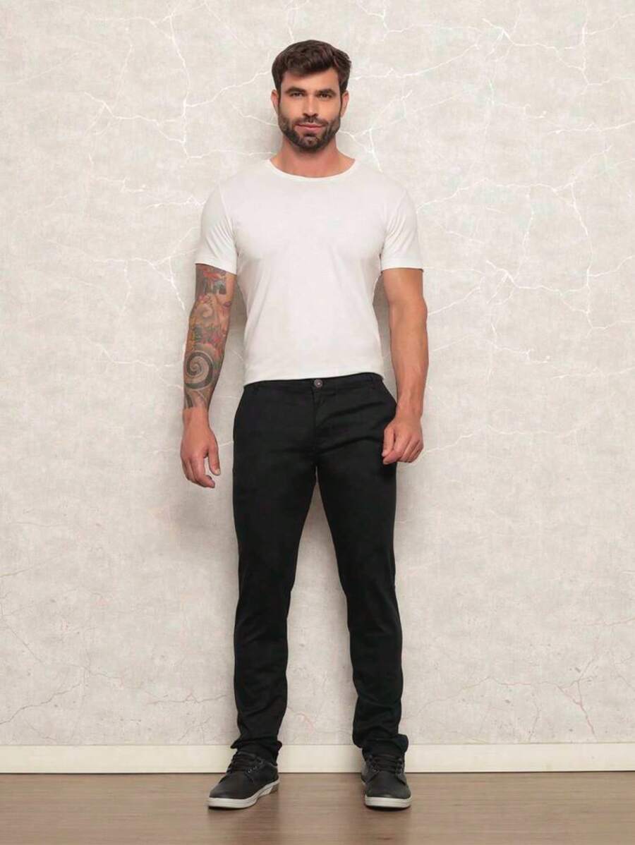 Calça Jeans Básica Masculina Elastano GrifeX™