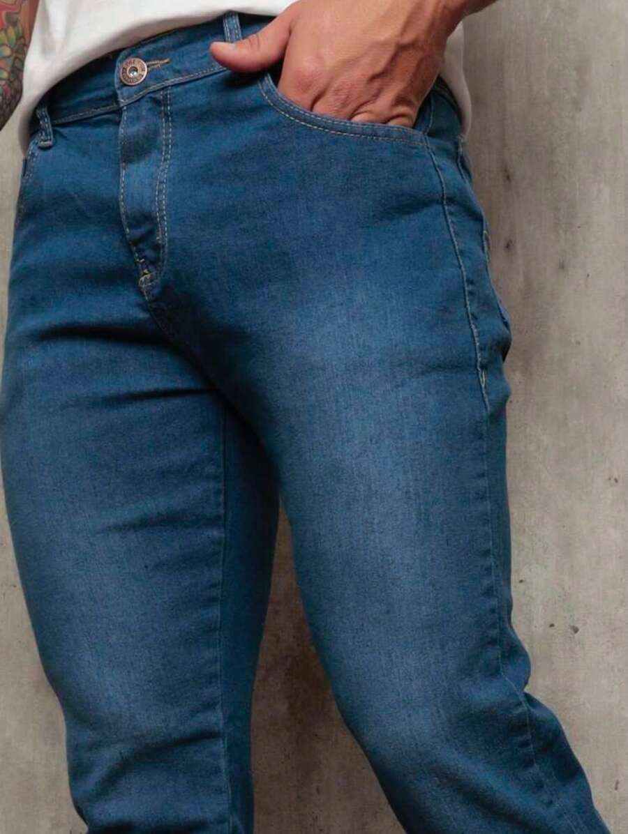 Calça Jeans Básica Masculina Elastano GrifeX™