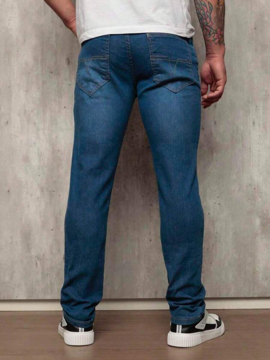 Calça Jeans Básica Masculina Elastano GrifeX™