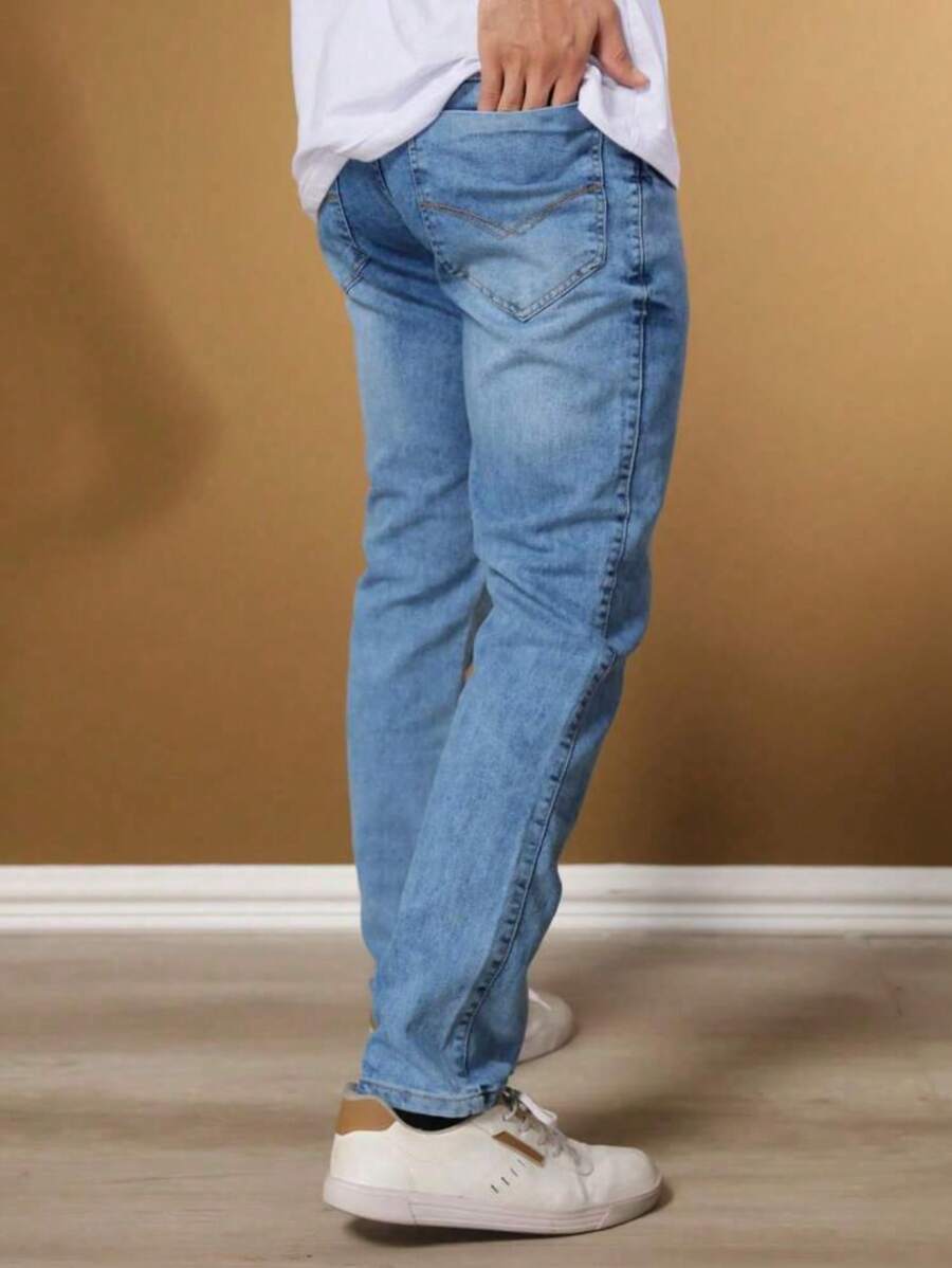 Calça Jeans Básica Masculina Elastano GrifeX™