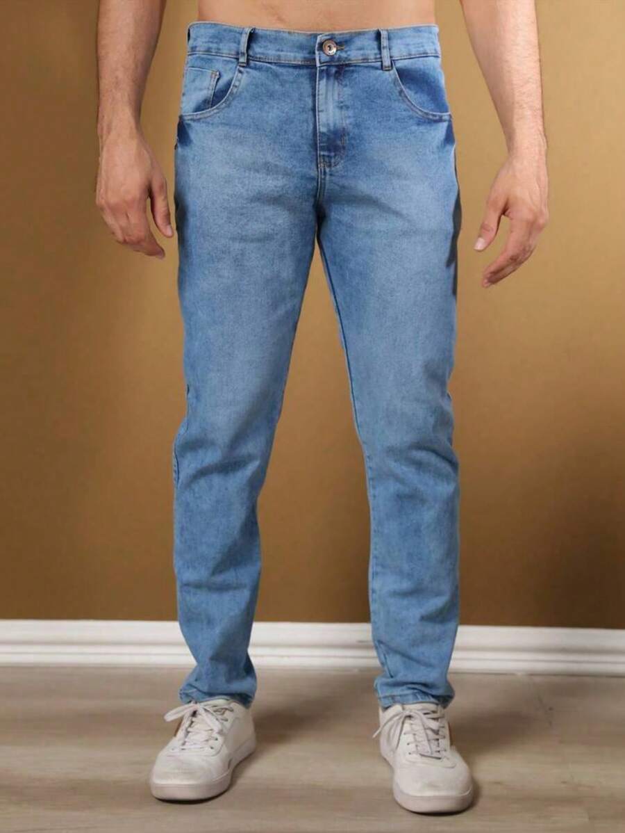 Calça Jeans Básica Masculina Elastano GrifeX™