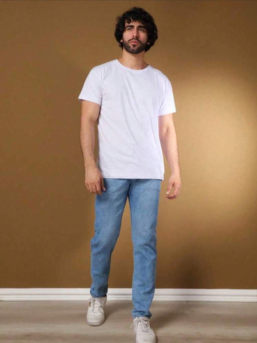 Calça Jeans Básica Masculina Elastano GrifeX™