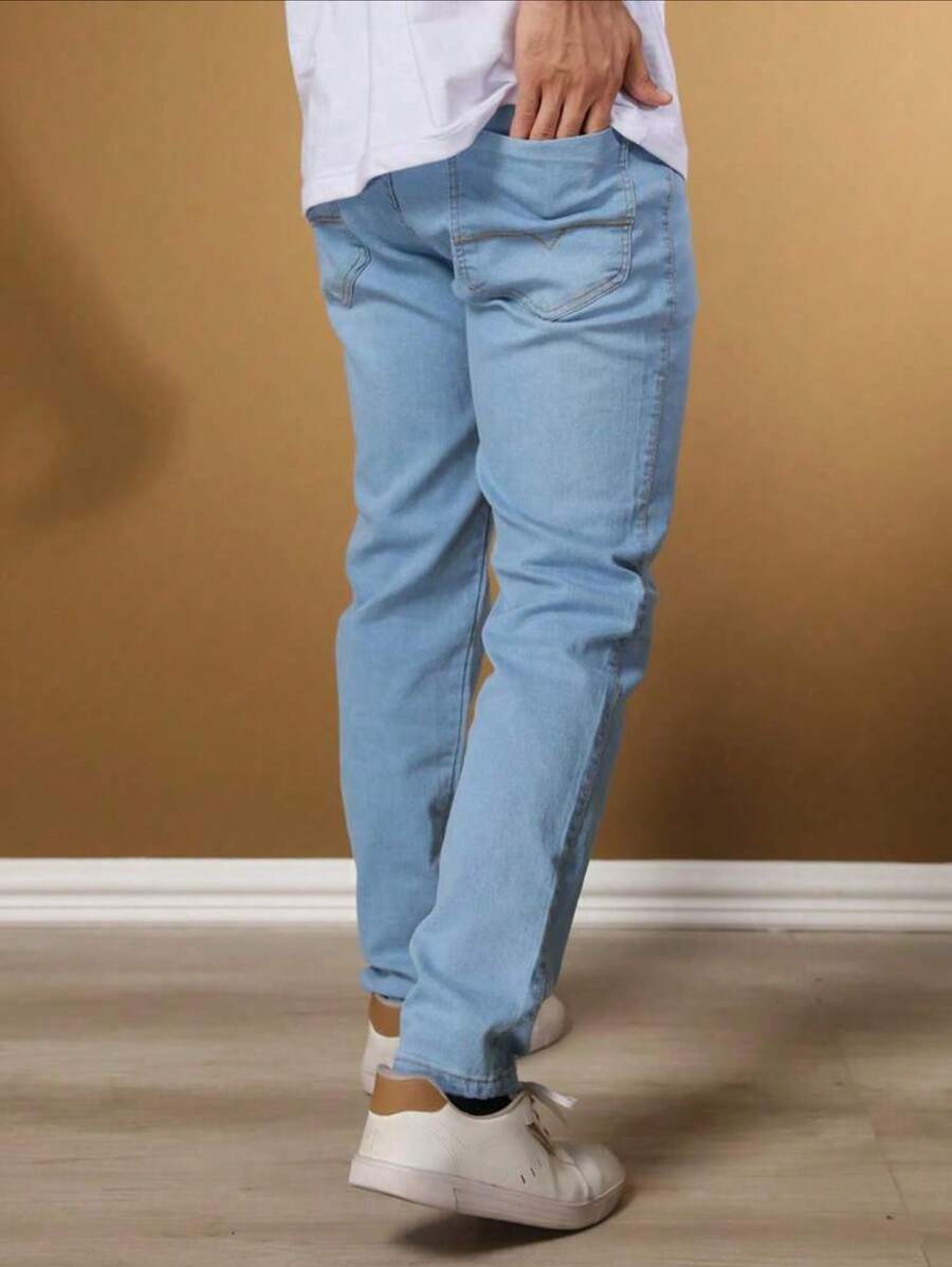 Calça Jeans Básica Masculina Elastano GrifeX™